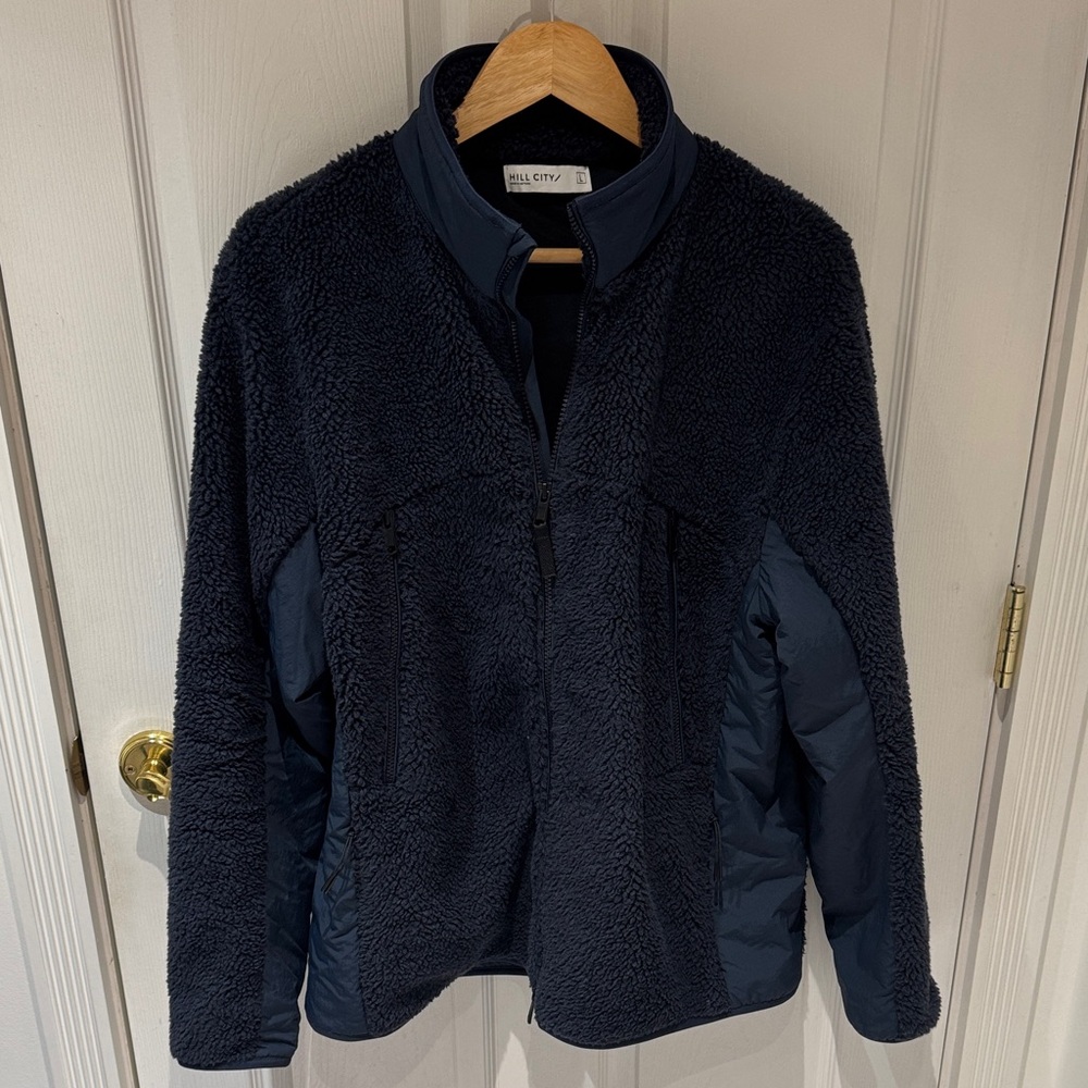 Hill City Midnight Blue Teddy Jacket Men Large